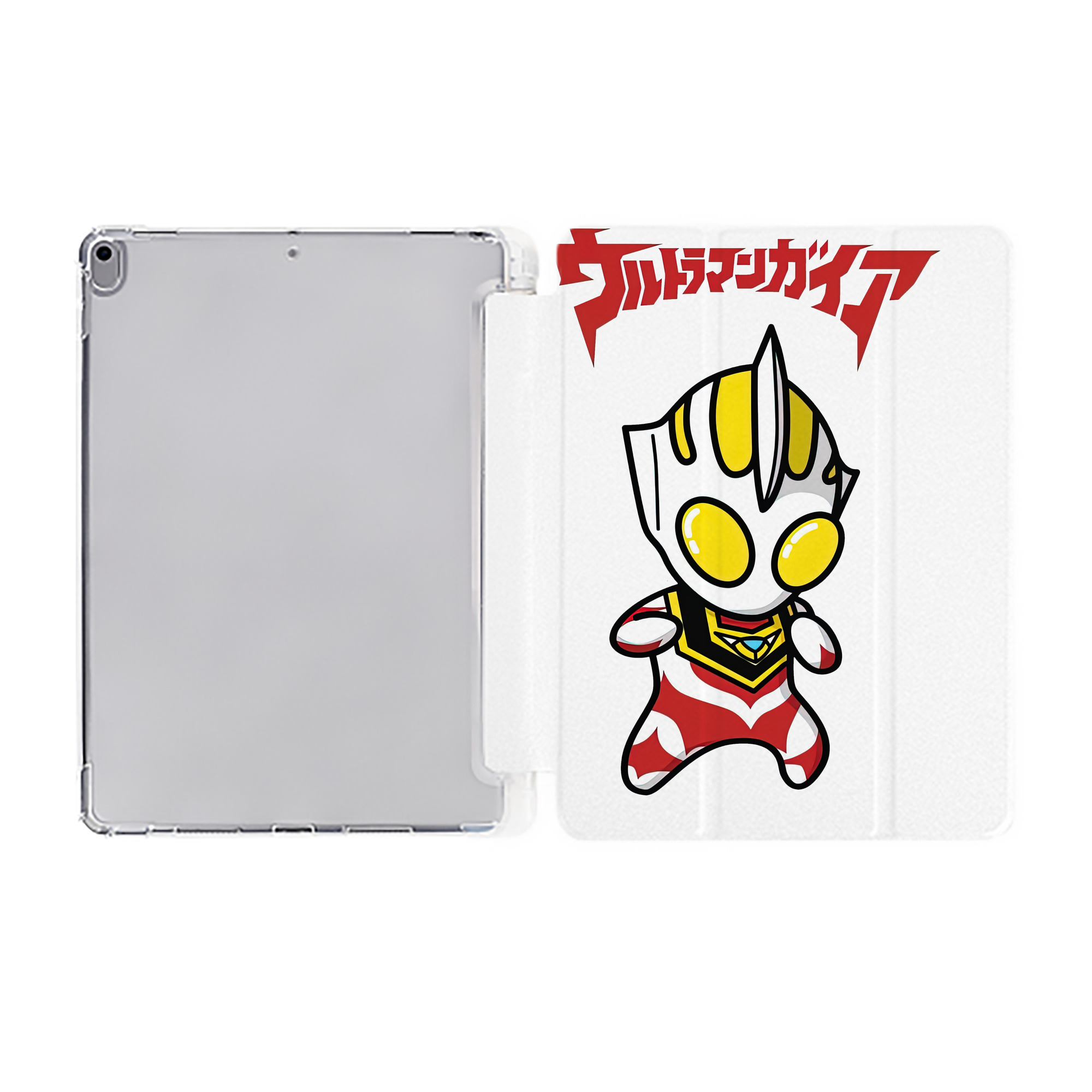 （画像用） ウルトラマン Ultraman IPad ケース ペン収納付き 三つ折りスタンド PUレザー×シリコン 対応機種9.5/10.5/10.9インチ